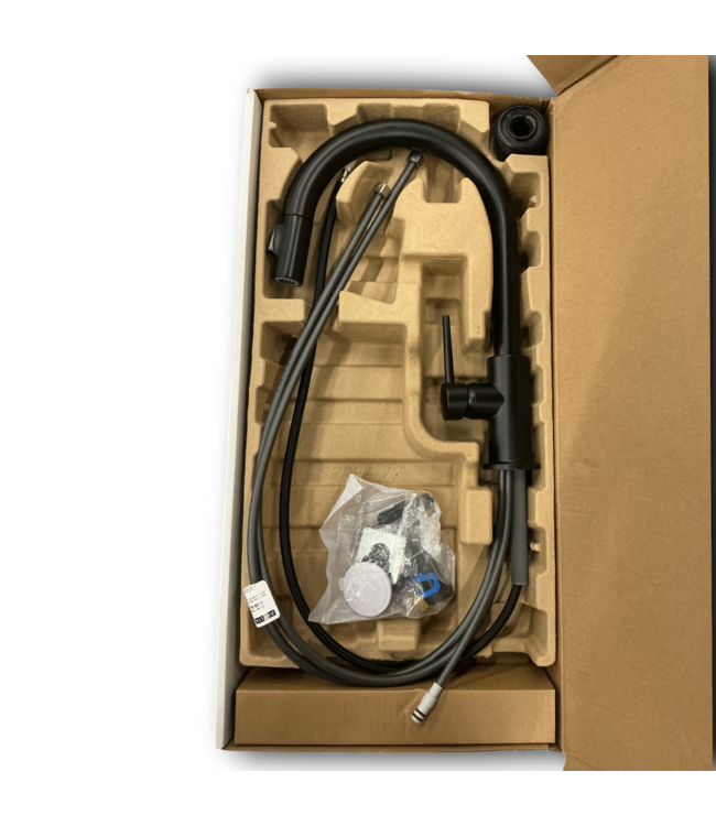 52151 Transic Matte Black Pull Down Kitchen Faucet