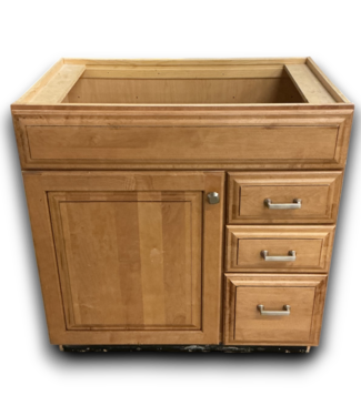 52164 Vanity Sink Base Cabinet Light Brown 33"W
