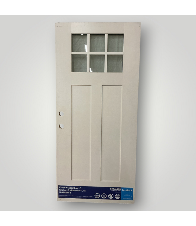 52168 Fiberglass Shaker Entry Door 36"W x 80"L