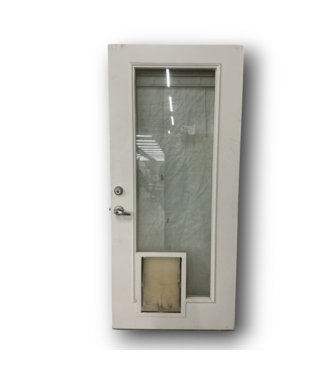 52170 Exterior Door With Pet Door & Blinds 36"W x 79"H