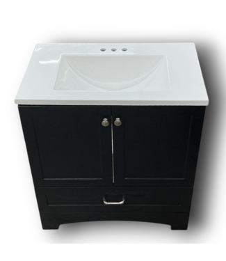 52171 Navy Single Sink Bathroom Vanity w/Top 30.5"W