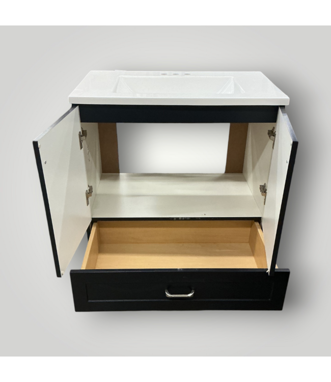 52171 Navy Single Sink Bathroom Vanity w/Top 30.5"W
