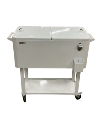 52186 White Rolling Ice Chest 80-quart