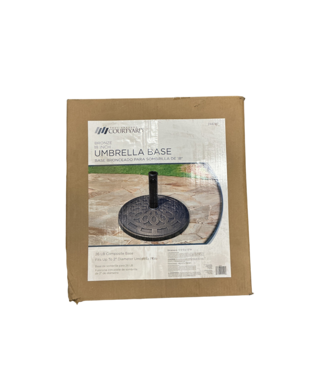 52188 Courtyard Bronze Umbrella Base 16"