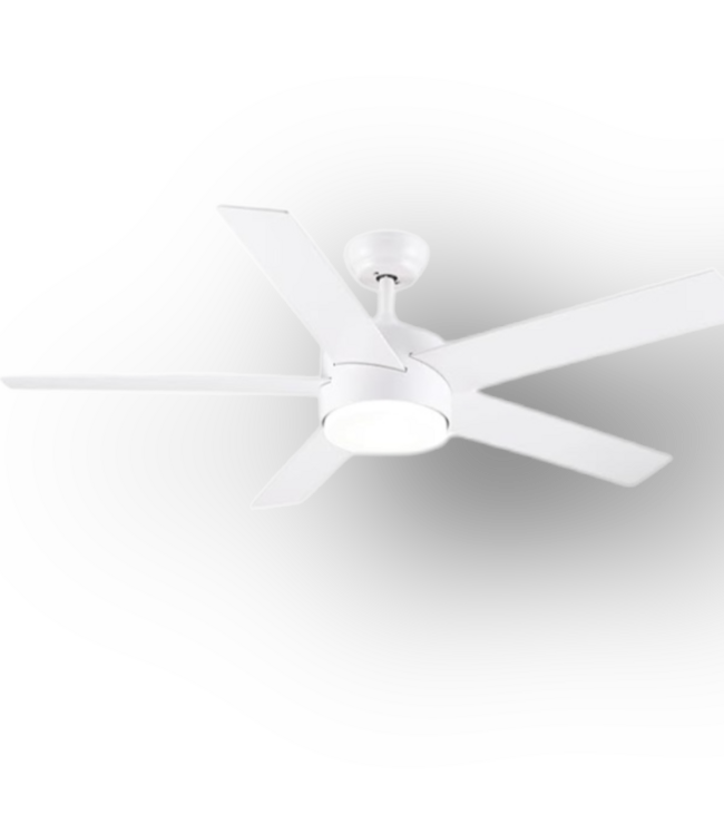 52183 White/White Oak 5-Blade LED Ceiling Fan 52"