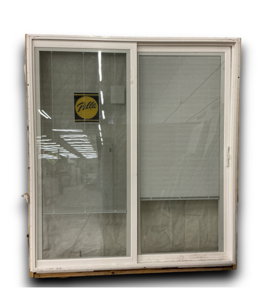 52202 Sliding Patio Door With Blinds Between The Glass 70"W