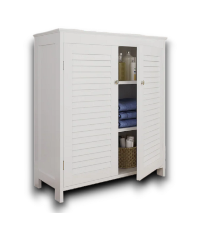 52195 Ellsworth White Freestanding Linen Cabinet