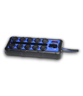 52197 Blue Power Strip 10-Outlets