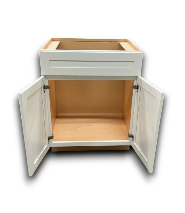 52205 Crisp White Base Cabinet 27"W