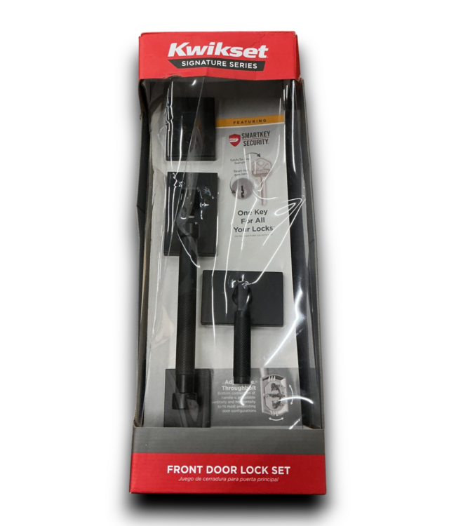 52208 Matte Black Deadbolt & Keyed Entry Door Handleset