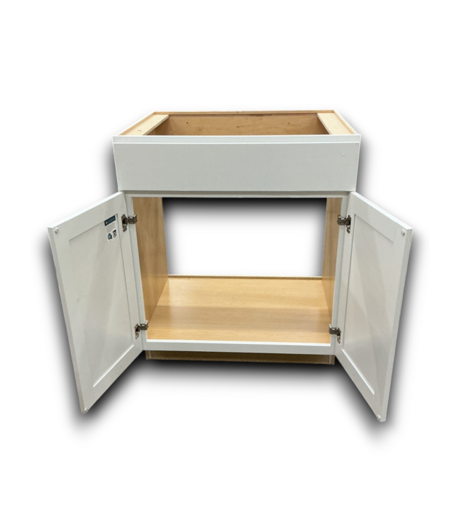 52212 Arcadia White Sink Base Cabinet 30"W