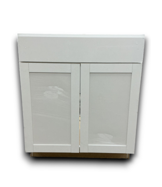 52212 Arcadia White Sink Base Cabinet 30"W