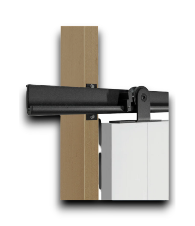 52216 White Primed K-Frame Single Barn Door With Hardware 36"