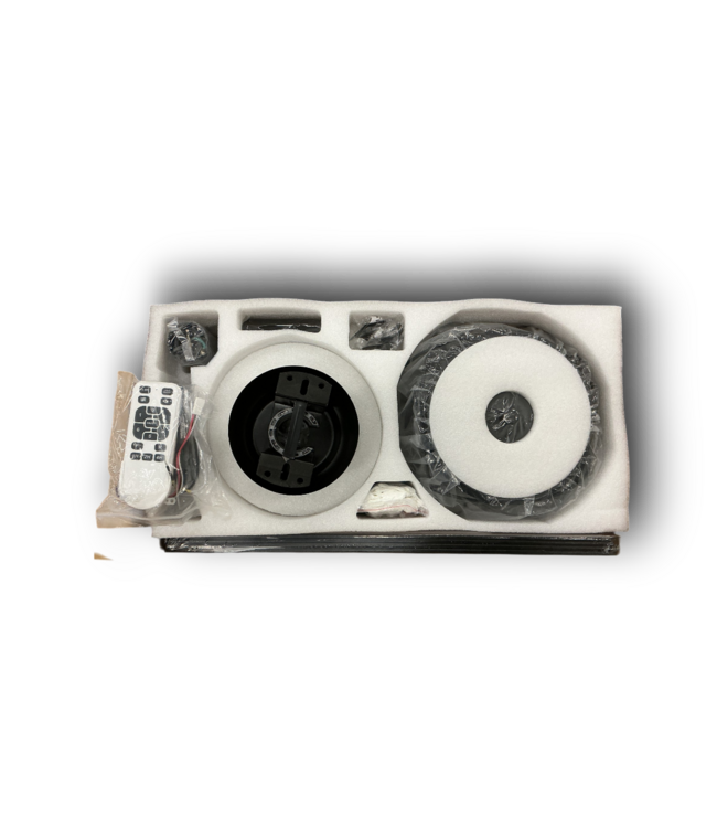 52220 Nicola Black Cage Ceiling Fan With Remote 52"W