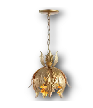 52221 Golden Feathers 1-Light Hanging Pendant Light