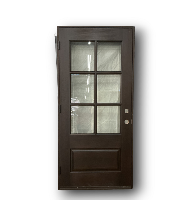 52226 3/4 Lite Espresso Prehung Exterior Door 36"W x 80"H
