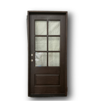52226 3/4 Lite Espresso Prehung Exterior Door 36"W x 80"H