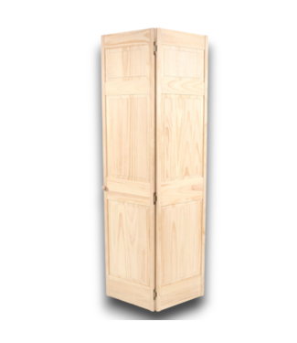 52238 Unfinished Pine 6 Panel Bifold Closet Door 36"W x 80"H