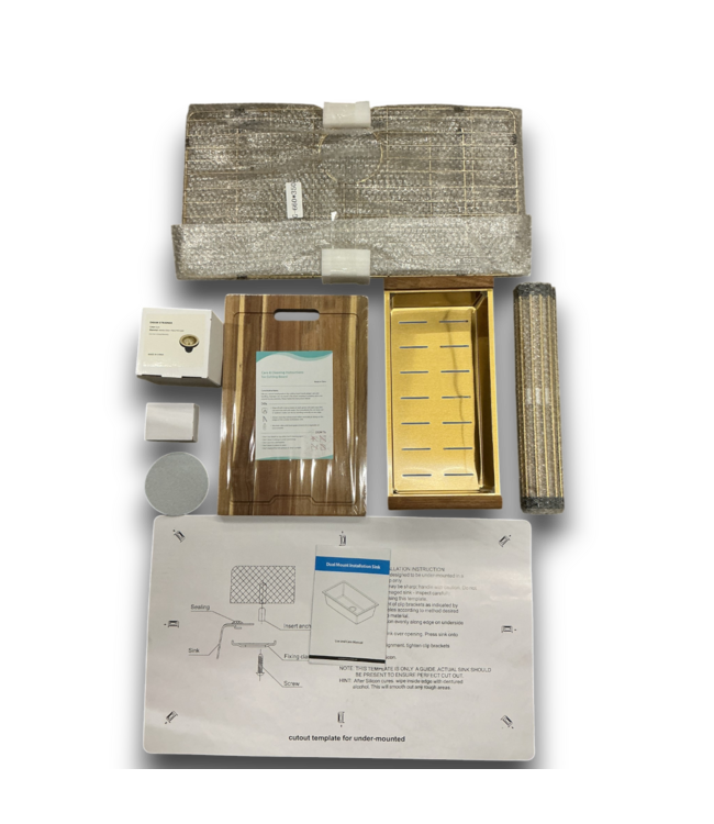 52232 White Granite Composite Workstation Kitchen Sink 30"