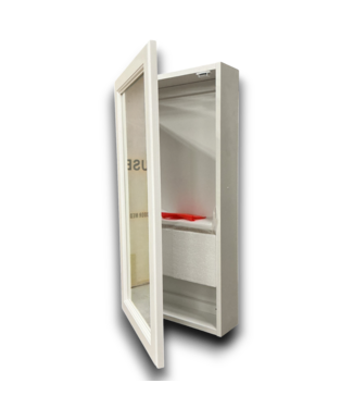 52246 White Mirrored Medicine Cabinet 16"W x 30"H