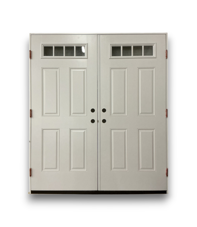 52259 Prehung Fiberglass French Exterior Door 70.25"W