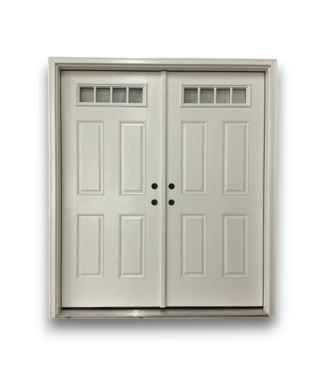 52259 Prehung Fiberglass French Exterior Door 70.25"W