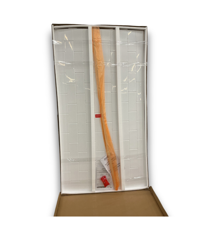 52265 QWall-Vs White 2-Piece Shower Corner Wall Panel