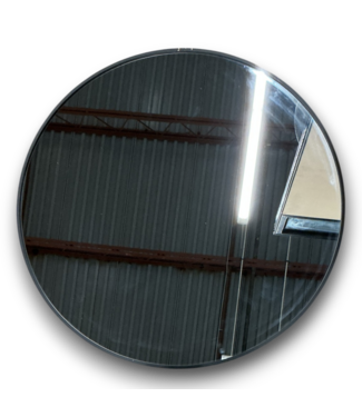 52270 Black Framed Round Wall Mirror 28"