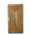 52273 1/4 Lite Solid Oak Geometric Design Exterior Door 42"W
