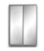 52277 Savoy White Mirrored Interior Sliding Closet Door 47" x 96"