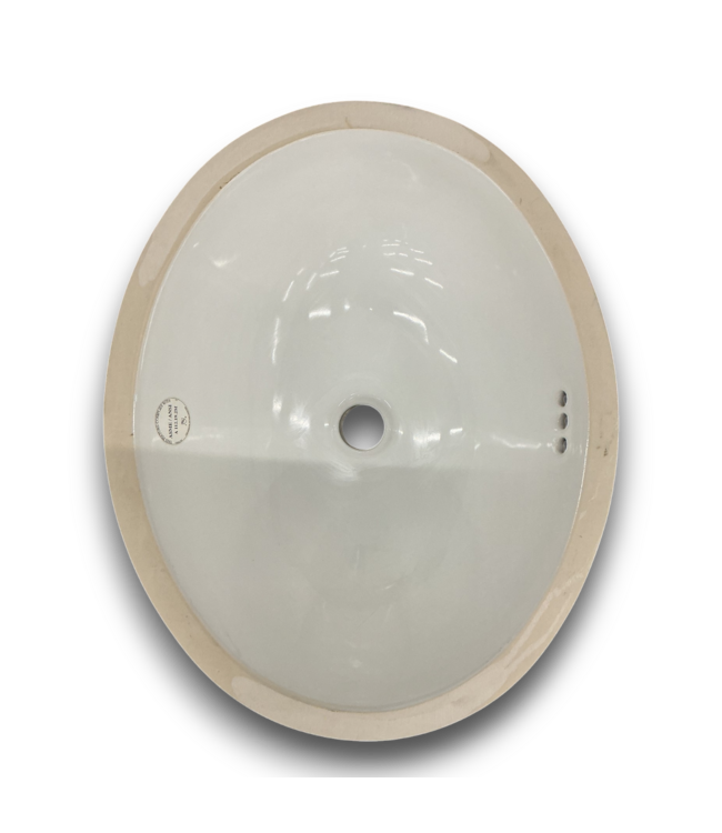 52279 Porcelain Undermount Oval Bathroom Sink 19-3/8"W x 15-3/4"L