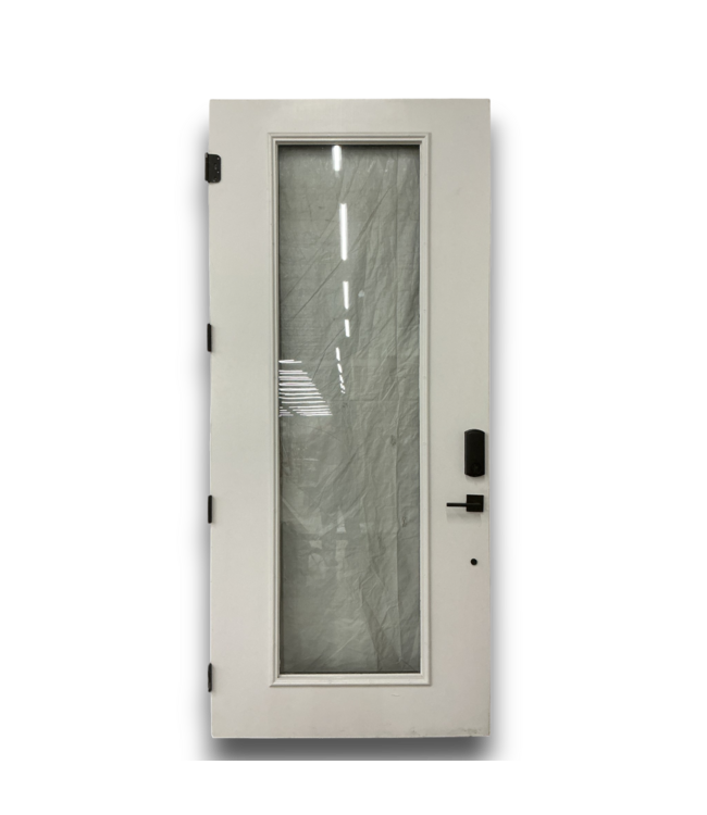 52278 Full Lite Black And White Exterior Door 42" x 95"