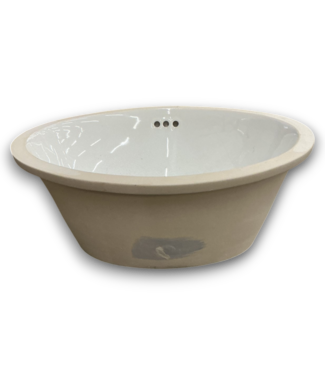 52279 Porcelain Undermount Oval Bathroom Sink 19-3/8"W x 15-3/4"L