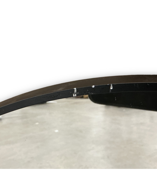 52270 Black Framed Round Wall Mirror 28"