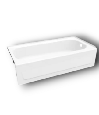 52296 White Rectangle Alcove Soaking Bathtub 30" x 60"
