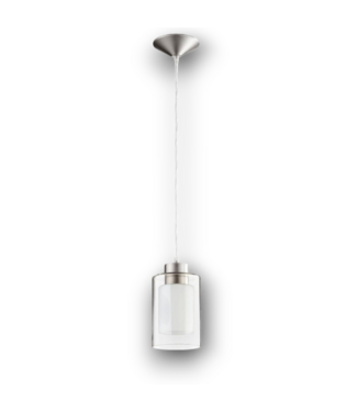 52299 Satin Nickel 1-Light Hanging Pendant Light