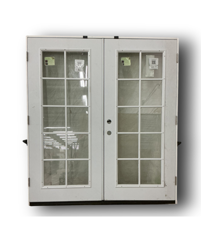 52309 Full Lite Steel Prehung French Exterior Door 71.625"W x 79.5"H