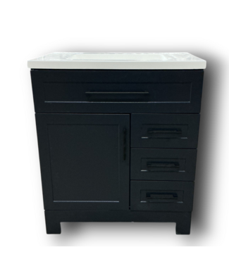 52310 Navy Blue Single-Sink Bathroom Vanity 31"W x 36"H