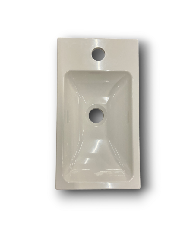 52301 Small 16" Wall Mount Bathroom Vanity With Resin Top