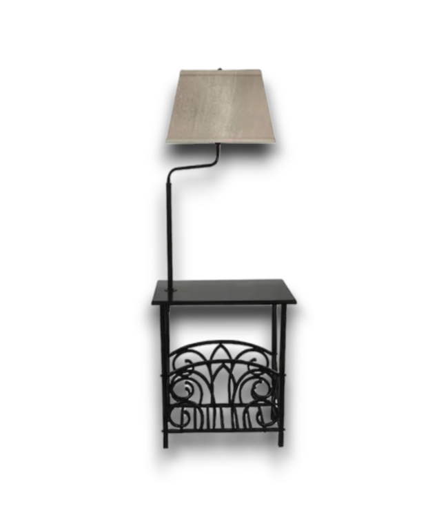 52340 Bronze Floor Lamp with Shelf