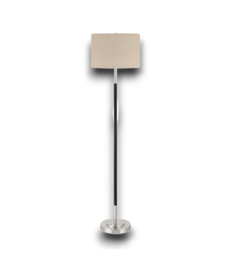 52344 Brushed Nickel & Black Floor Lamp 62.5"H