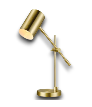 52346 Matte Brass Swing-Arm Desk Lamp 17.75"H