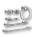 52350 Brushed Nickel Bathroom Hardware Set 6-pcs