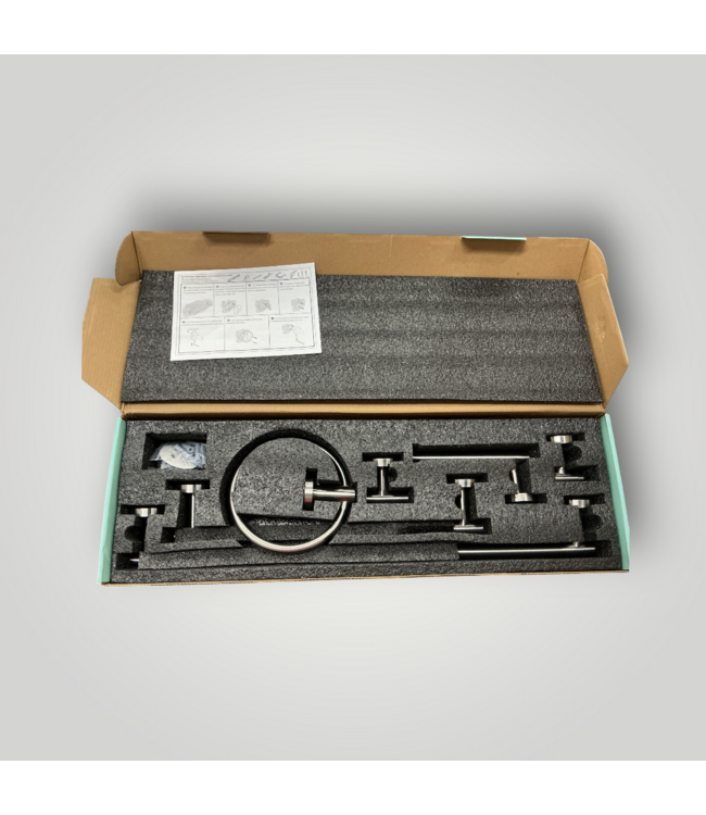 52350 Brushed Nickel Bathroom Hardware Set 6-pcs