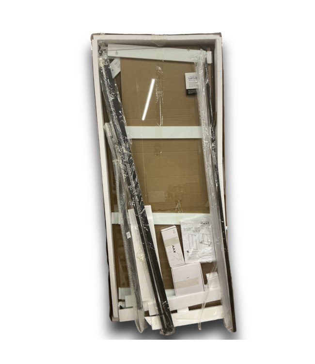 52377 Outback Matte Black Sliding Shower Door 55.25" to 58.5"W