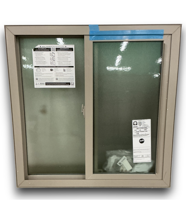 52381 Gray Vinyl Sliding Privacy Window 35.5"W x 35.5"H