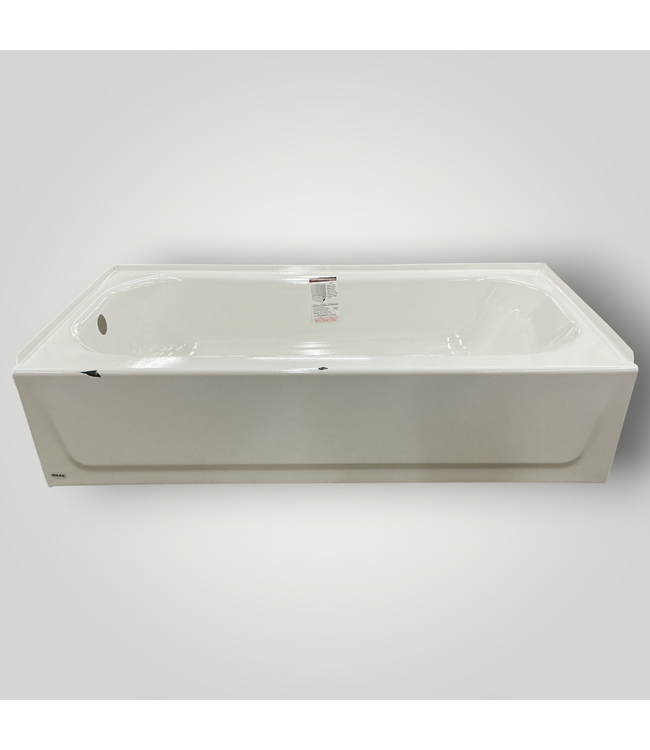 52391 Pro Steel White Alcove Soaking Bathtub 60"W x 30"D
