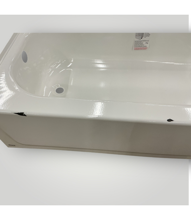 52391 Pro Steel White Alcove Soaking Bathtub 60"W x 30"D