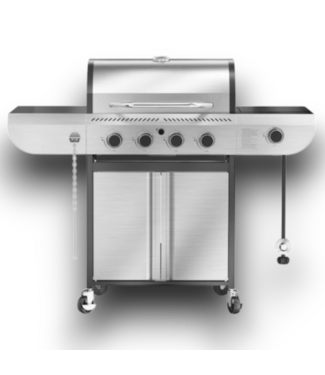 52404  Steel 4-Burner & 1-Side Burner Propane Gas Grill