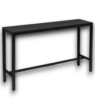 52407 Black Rectangle Outdoor Bar Height Table